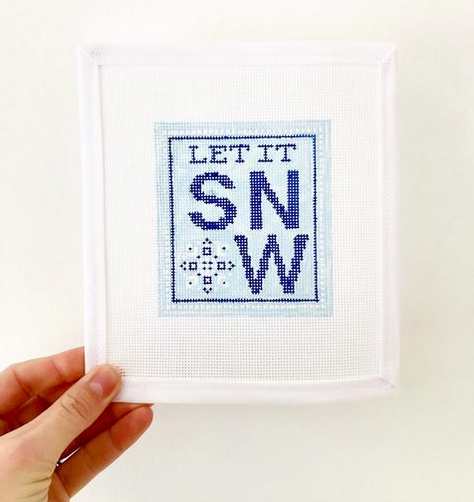 Alice & Blue Let it Snow Needlepoint Canvas