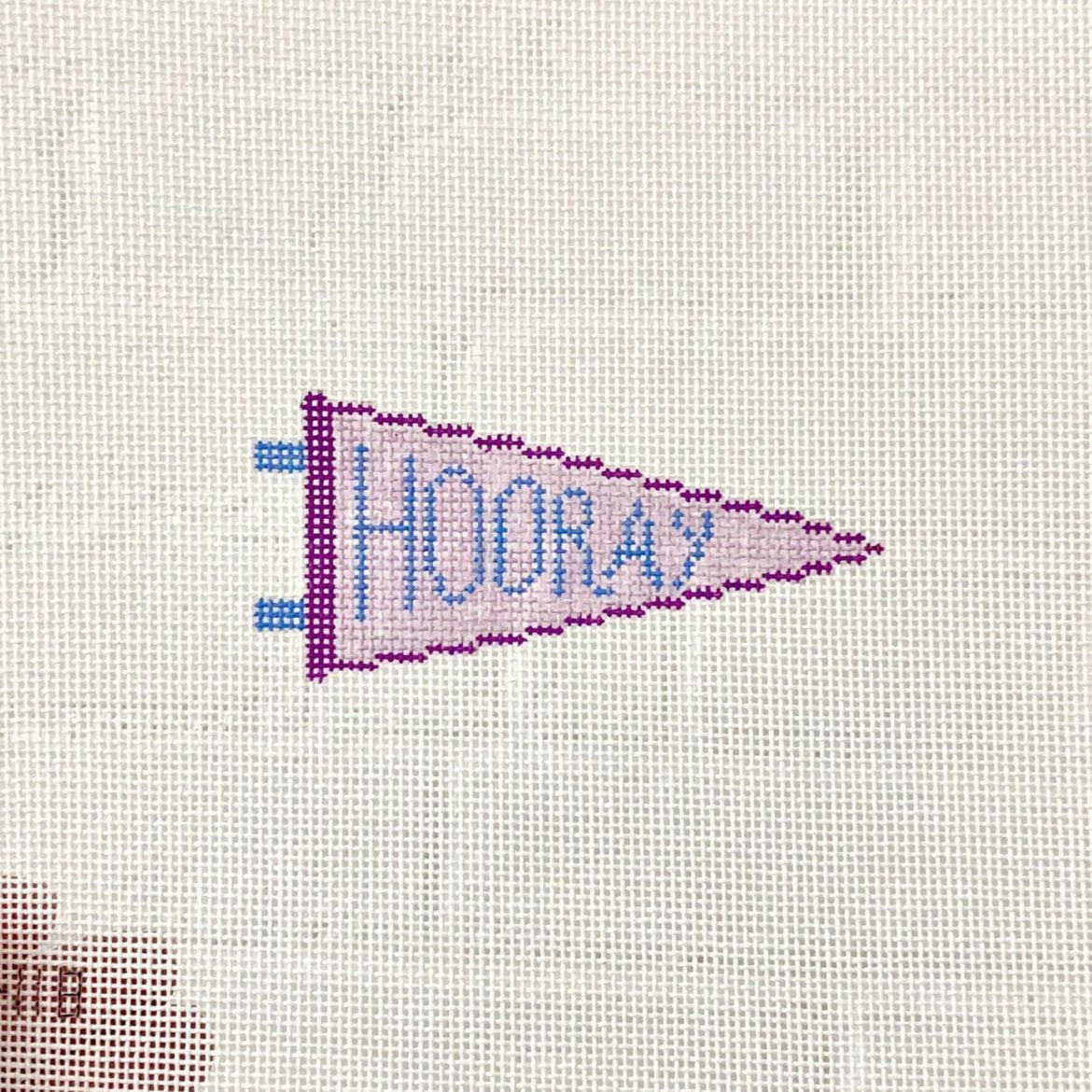 Alice & Blue Hooray Mini Pennant Needlepoint Canvas