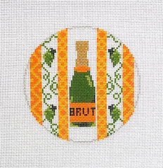 Ann Kaye Studio A Bottle of Champagne Needlepoint Canvas