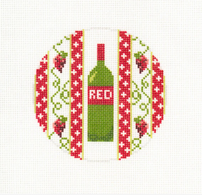 Ann Kaye Studio A Bottle of Red Needlepoint Canvas