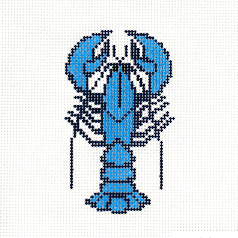 Ann Kaye Studio Blue Lobster on 13 mesh Needlepoint Canvas