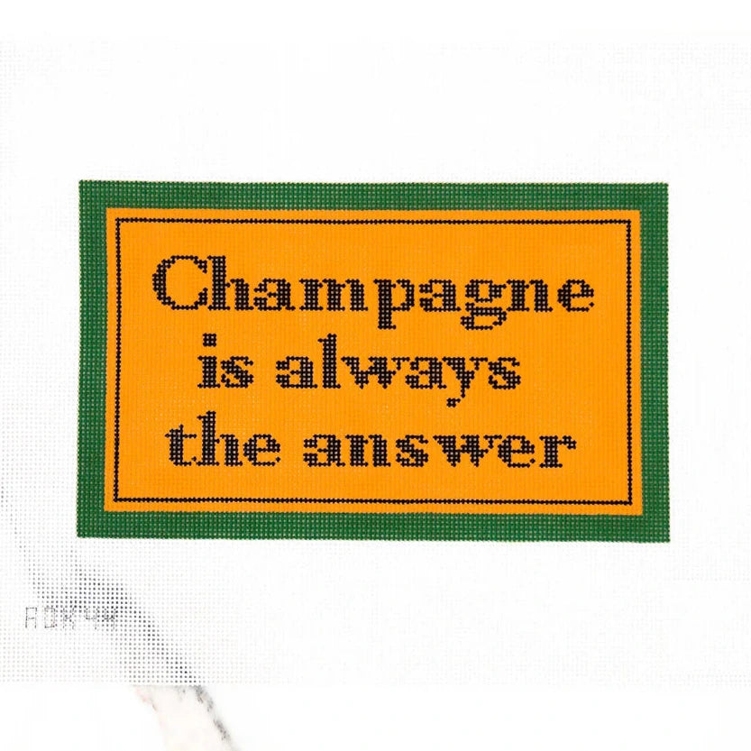 Ann Kaye Studio Champagne Is Always the Answer Needlepoint Canvas - 13M