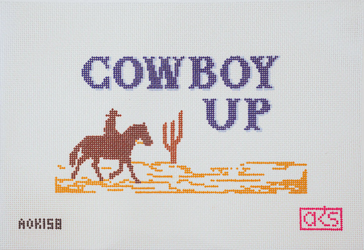 Ann Kaye Studio Cowboy Up Needlepoint Canvas - 18M