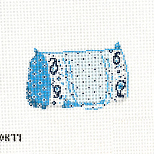 Ann Kaye Studio French Duffle Bag Needlepoint Canvas - Blue