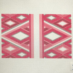 Ann Kaye Studio Geometric Clutch Magenta Needlepoint Canvas