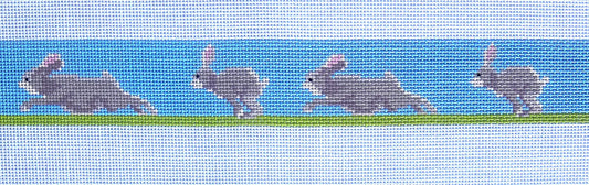 Ann Kaye Studio Hopping Rabbits Dog Collar Needlepoint Canvas