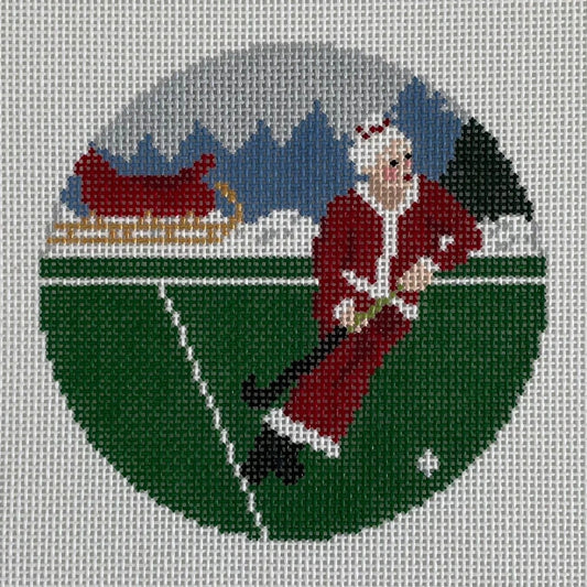 Ann Kaye Studio Mrs. Claus Field Hockey Needlepoint Canvas