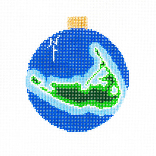 Ann Kaye Studio Nantucket Map Ornament Needlepoint Canvas