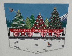 Ann Kaye Studio North Pole Christmas Tree Stocking Cuff Needlepoint Canvas