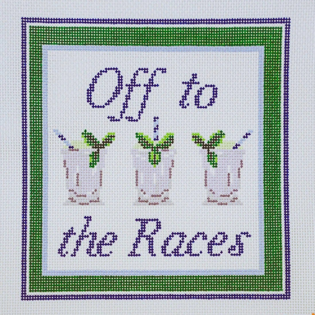 Ann Kaye Studio Off to the Races Needlepoint Canvas