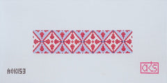 Ann Kaye Studio Red, White and Light Blue Key Fob Needlepoint Canvas