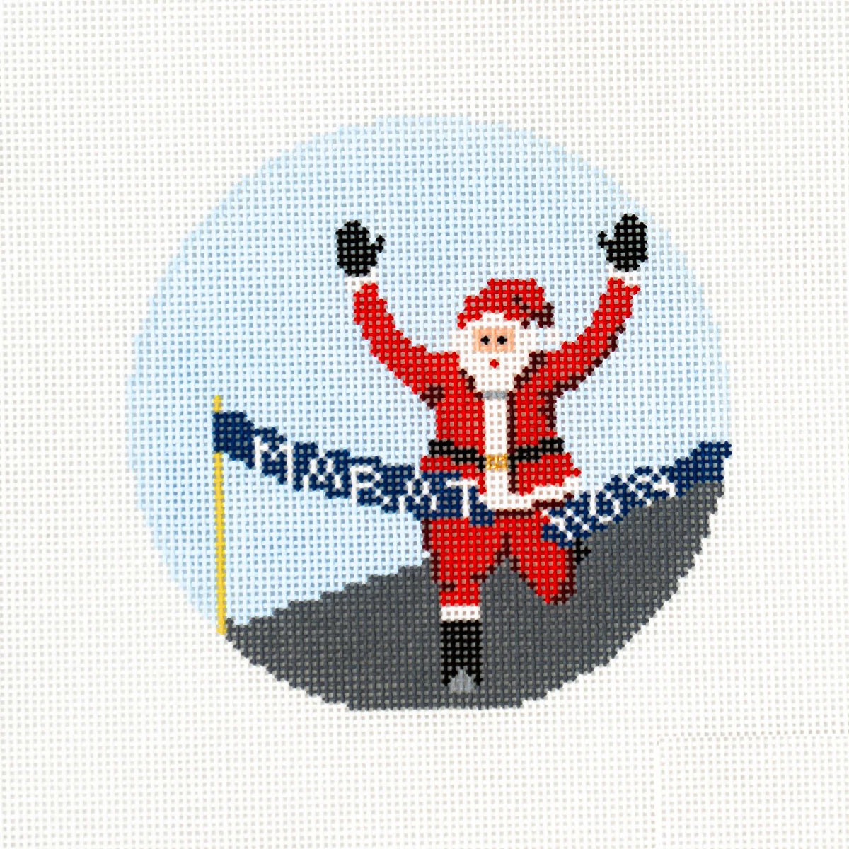 Ann Kaye Studio Sporty Santa Needlepoint Canvas - Marathon