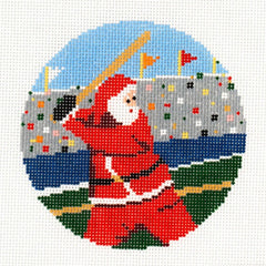 Ann Kaye Studio Sporty Santa Baseball Needlepoint Canvas