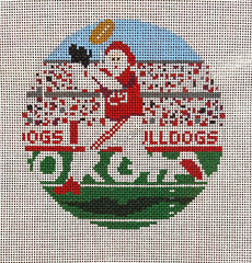 Ann Kaye Studio Sporty Santa Georgia Bulldogs Football Needlepoint Canvas