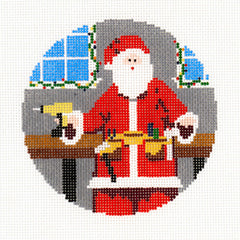 Ann Kaye Studio Sporty Santa Handy Needlepoint Canvas