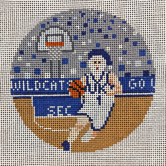 Ann Kaye Studio Sporty Santa Kentucky Basketball Needlepoint Canvas