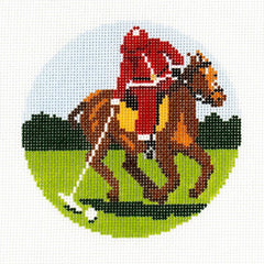 Ann Kaye Studio Sporty Santa Polo Needlepoint Canvas