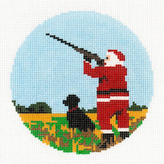 Ann Kaye Studio Sporty Santa Skeet Shooting Needlepoint Canvas