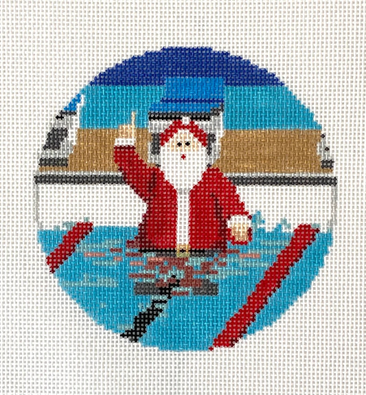 Ann Kaye Studio Sporty Santa Swimming Needlepoint Canvas