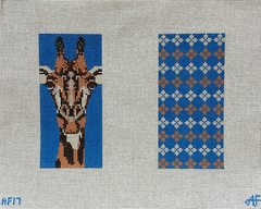 Anne Fisher Designs Giraffe Double Eye Glasses Case Needlepoint Canvas