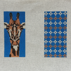 Anne Fisher Designs Giraffe Double Eye Glasses Case Needlepoint Canvas