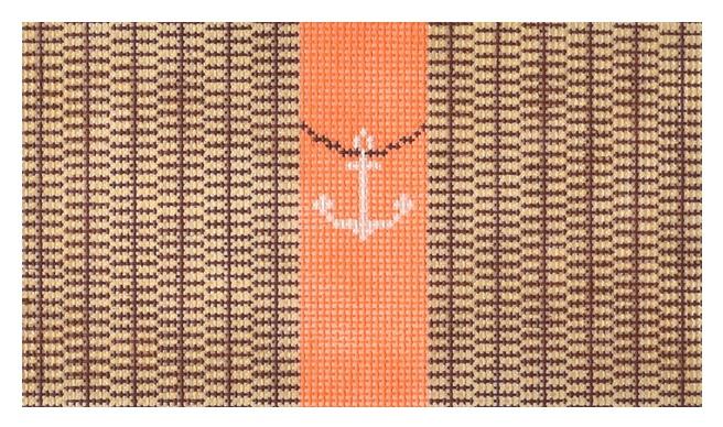 Anne Fisher Designs Nantucket Clutch with Anchor Needlepoint Canvas