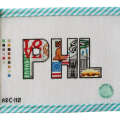 Atlantic Blue Canvas Philadelphia PHL Needlepoint Canvas - 13M