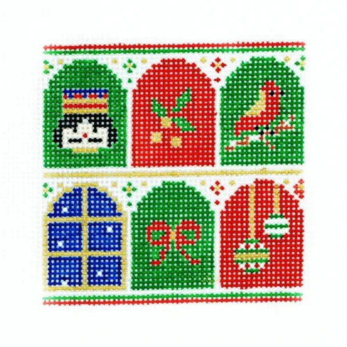 Audrey Wu Designs Advent Calendar Coaster Needlepoint Canvas - #1 Nutcracker