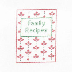 Audrey Wu Designs Family Recipes Needlepoint Canvas - Pink