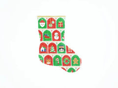 Audrey Wu Designs Mini Advent Calendar Stocking Needlepoint Canvas