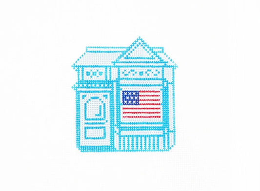 Audrey Wu Designs Painted Lady Needlepoint Canvas - US Flag