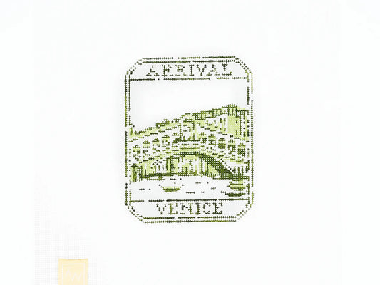 Audrey Wu Designs Passport Stamp Needlepoint Canvas - Venice