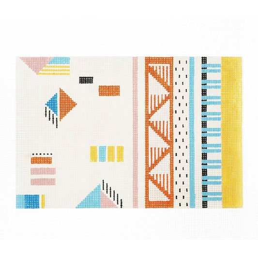 Audrey Wu Designs Puzzle Geometric Clutch Needlepoint Canvas