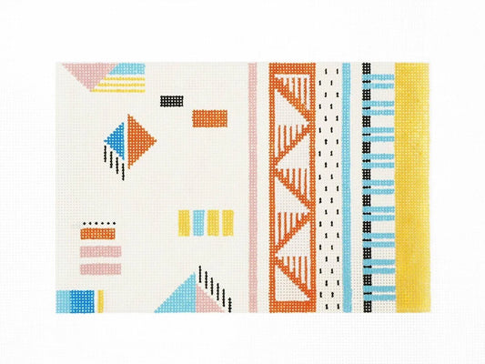 Audrey Wu Designs Puzzle Geometric Clutch Needlepoint Canvas