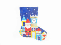 Audrey Wu Designs Santa's Castle Stocking Needlepoint Canvas