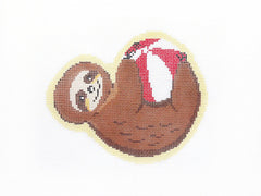 Audrey Wu Designs Sid the Sloth Needlepoint Canvas