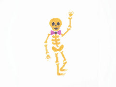 Audrey Wu Designs Spooky Skeleton Needlepoint Canvas - Orange