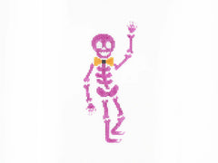 Audrey Wu Designs Spooky Skeleton Needlepoint Canvas - Purple