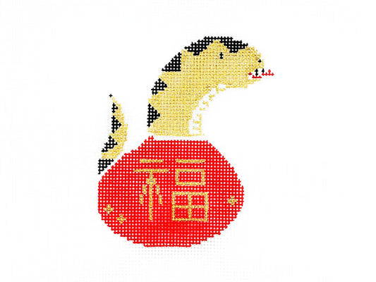 Audrey Wu Designs Year of the Snake Needlepoint Canvas