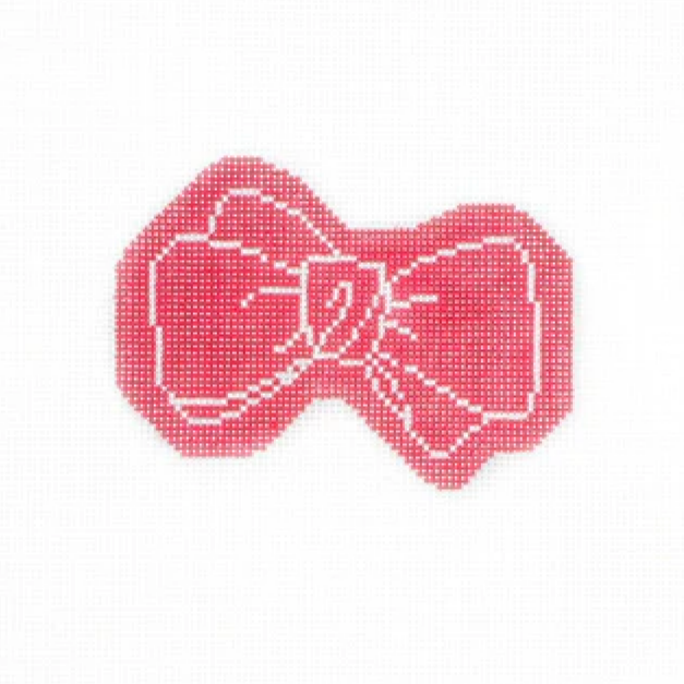 Audrey Wu Designs Bows Bows Bows - Crimson Red Needlepoint Canvas