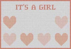 The Meredith Collection Treglown Designs Girl Birth Announce Needlepoint Canvas