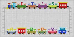 The Meredith Collection Treglown Designs Train Its A Boy Needlepoint Canvas