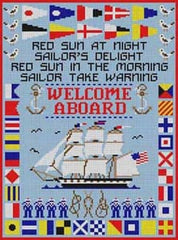 The Meredith Collection Treglown Designs Nautical Sampler Needlepoint Canvas