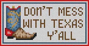 The Meredith Collection Treglown Designs Dont Mess Y All Needlepoint Canvas