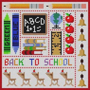 The Meredith Collection Treglown Designs Back To School Needlepoint Canvas