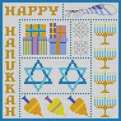 The Meredith Collection Treglown Designs Happy Hanukkah Needlepoint Canvas