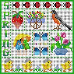 The Meredith Collection Treglown Designs Spring Needlepoint Canvas