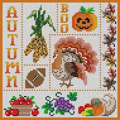 The Meredith Collection Treglown Designs Autumn Needlepoint Canvas