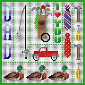 The Meredith Collection Treglown Designs Fathers Day Needlepoint Canvas