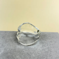 Vintage Clear Lucite Bypass Hinged Clamper Bracelet